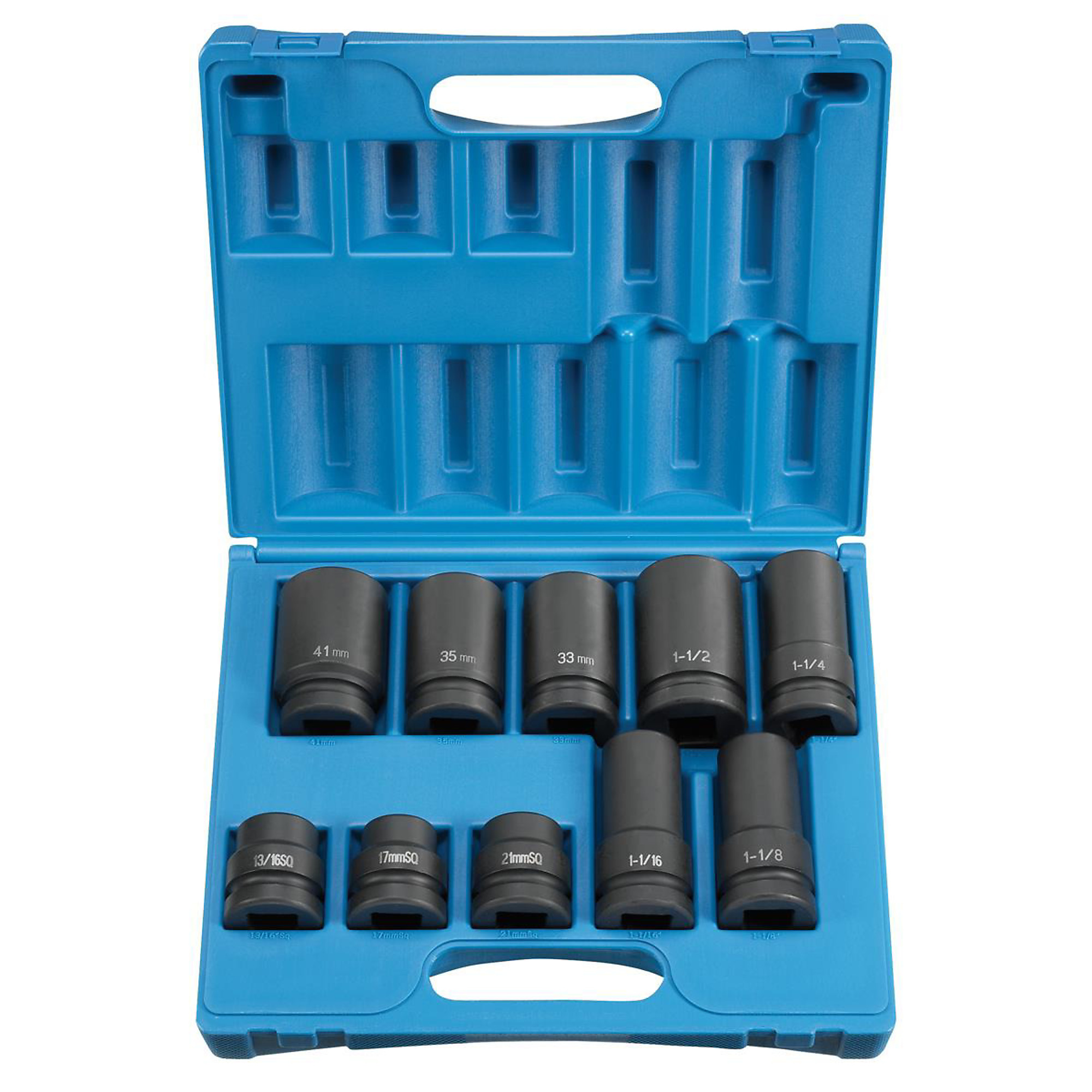 Grey Pneumatic Impact Socket Set — 1in. Drive, 10-Pc., Metric, Chrome-Molybdenum Steel, Model# GRE9153